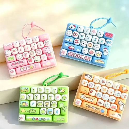 26-Key Mini Fidget Keyboard Keychain with Colorful Animal and Cartoon Designs [YQT:AS-261010-001:20b6fb36b8c5781e]