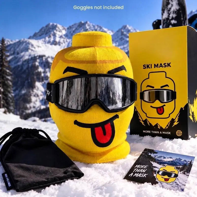 Funny Yellow Cartoon Face Ski Mask Balaclava with Playful Expression Designs [YQT:AS-261010-002:a0baf610091ced7a]