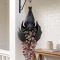 Black Resin Bat Hanging Planter with Sculpted Wings and Textured Details [YQT:AS-261006-004:53bc273f28ffbbf4]