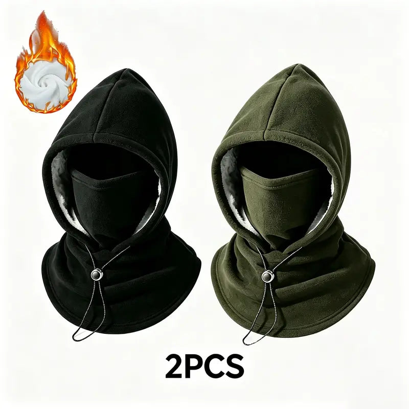 Two Piece Hooded Face Mask and Neck Cover Set with Adjustable Drawstrings [YQT:AS-261009-001:36e7d8a2ce95fe93]