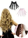 Eight Rod Heatless Hair Curling Headband with Buckle and Elastic End Loops [YQT:AS-261005-001:9d24683bf8c340bf]