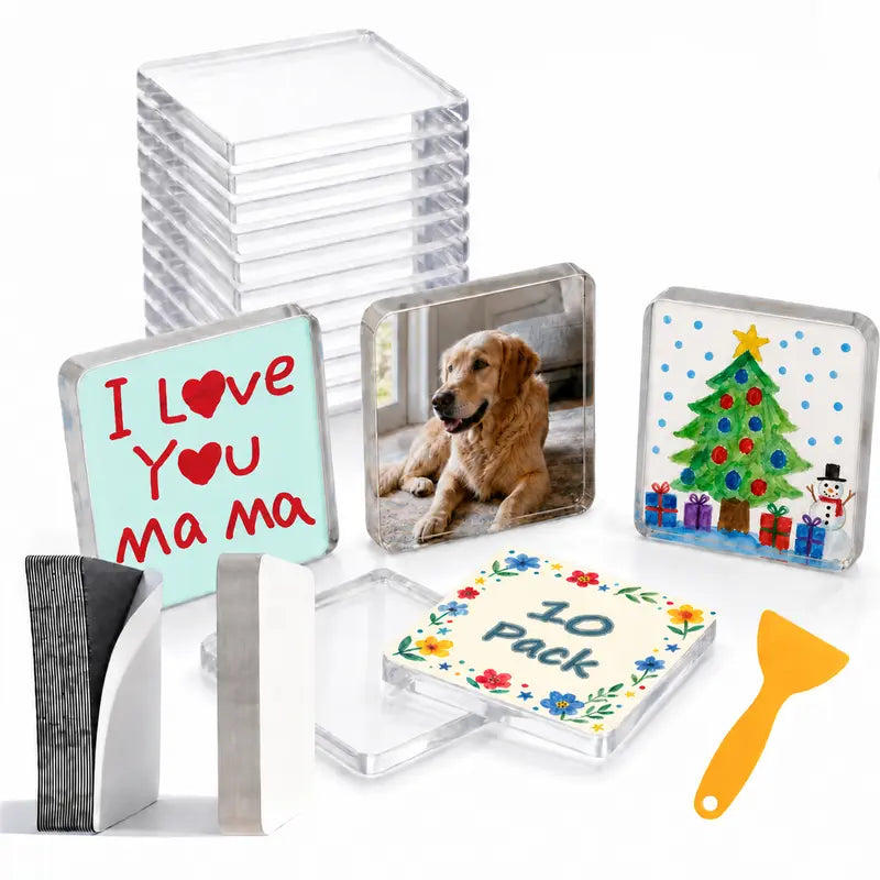 Clear Acrylic DIY Magnetic Photo Frames for Photos, Drawings and Crafts [YQT:AS-261006-007:53026f385580e1db]