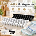 Hanging Kitchen Lid Organizer Rack with Individual Dividers for Cabinet Storage [YQT:AS-261008-004:2d7145f6a244a1af]