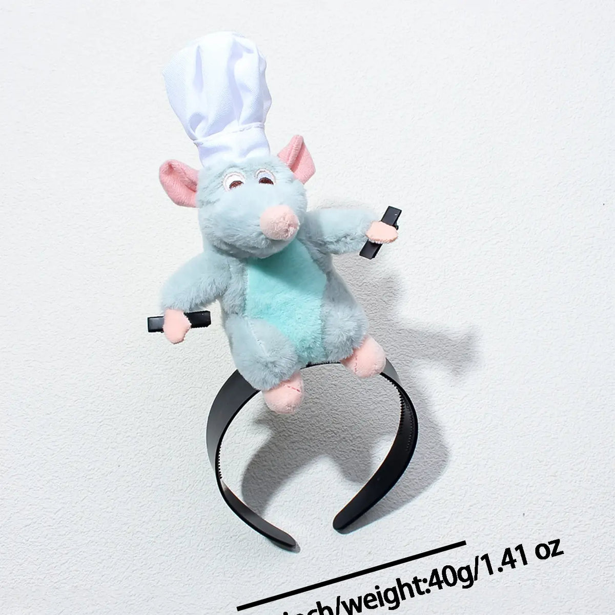 Cute Cartoon Mouse and Rabbit Plush Headbands with Decorative Hair Clips [YQT:AS-261011-001:c63aaaa908c4133c]