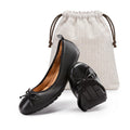 Women's Foldable Ballet Flats with Bow Detail and Round Toe [YQT:ULO-260917-005:8dbcd51c4588f077]