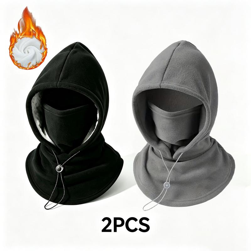 Two Piece Hooded Face Mask and Neck Cover Set with Adjustable Drawstrings [YQT:AS-261009-001:e63249836ea27d83]