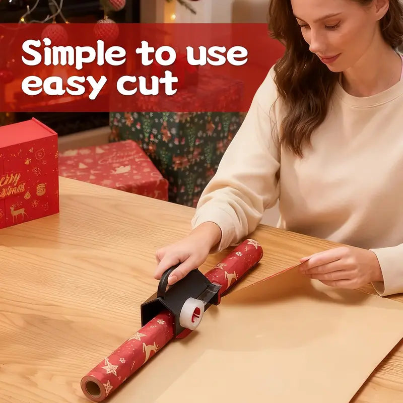 Dual Use Wrapping Paper Cutter and Tape Dispenser with Carry Handle [YQT:AS-261004-005:172e3104c3ec94b5]