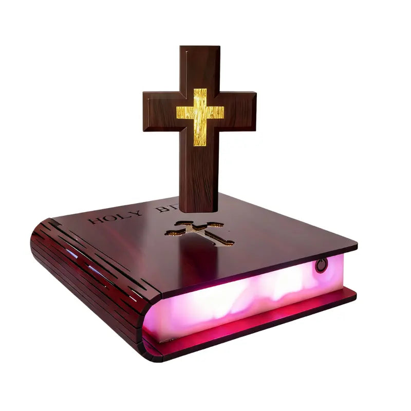 Floating Cross LED Decorative Light with Bible Style or Starry Base [YQT:AS-261004-010:a7ce9a73625fe593]