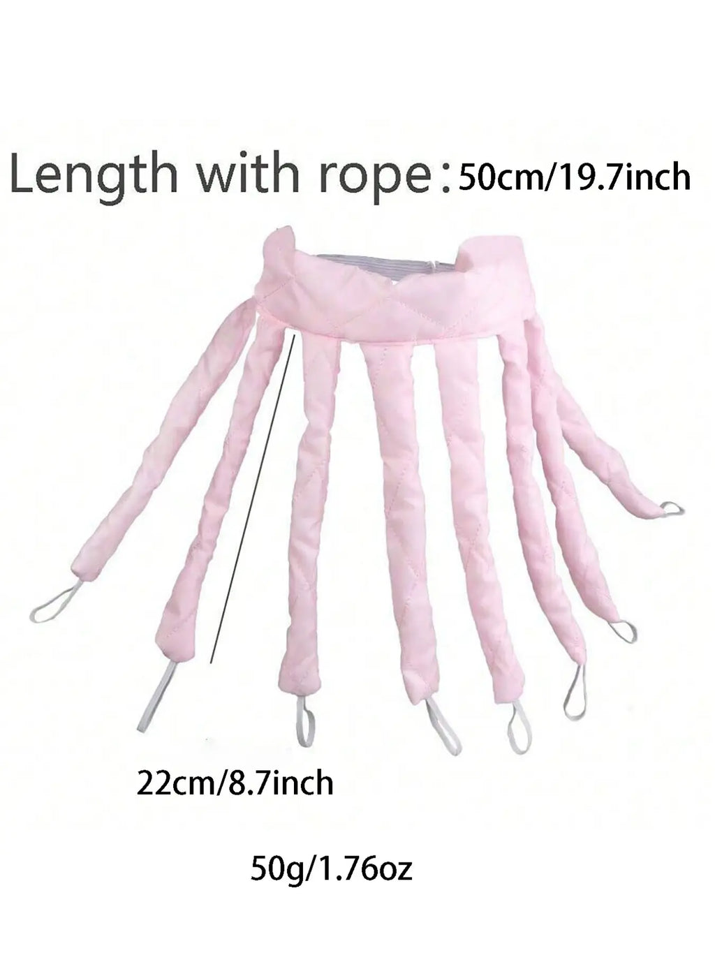 Eight Rod Heatless Hair Curling Headband with Buckle and Elastic End Loops [YQT:AS-261005-001:501a915e5ae45f48]