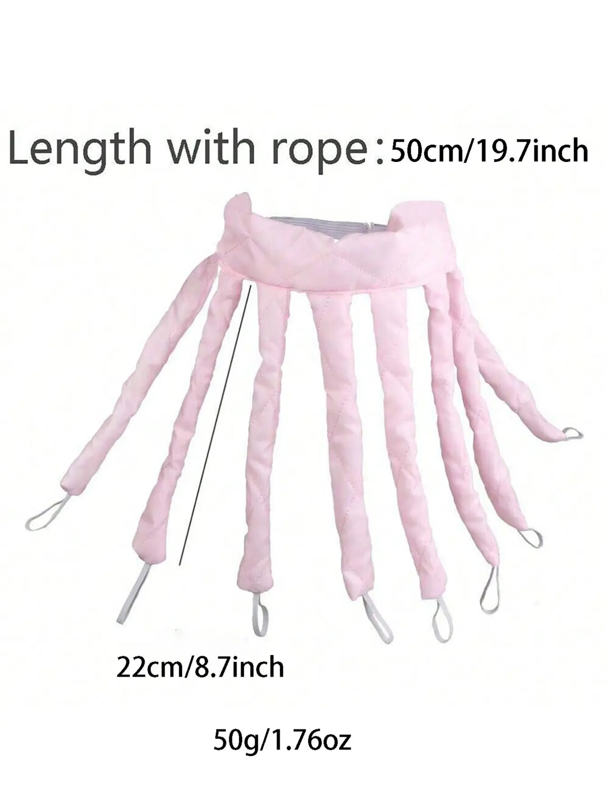 Eight Rod Heatless Hair Curling Headband with Buckle and Elastic End Loops [YQT:AS-261005-001:501a915e5ae45f48]
