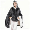 Wearable Heated Blanket Robe with Sleeves, Pockets and Soft White Lining [YQT:AS-261004-007:1e6d1f3028443d74]