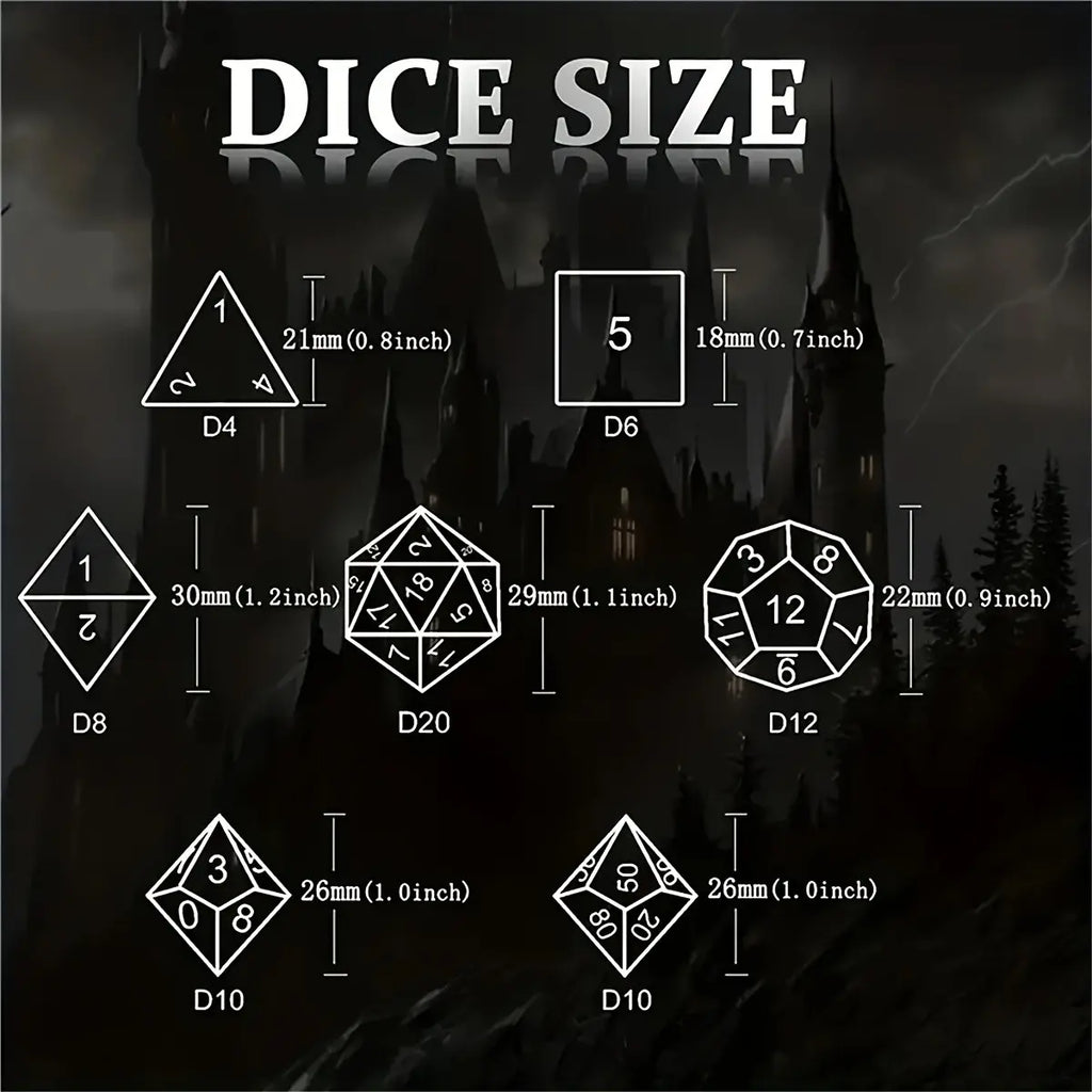 7-Piece Polyhedral Dice Set with Red and White Ball Cores [YQT:AS-261012-002:f9a2cfcb2089d6bf]