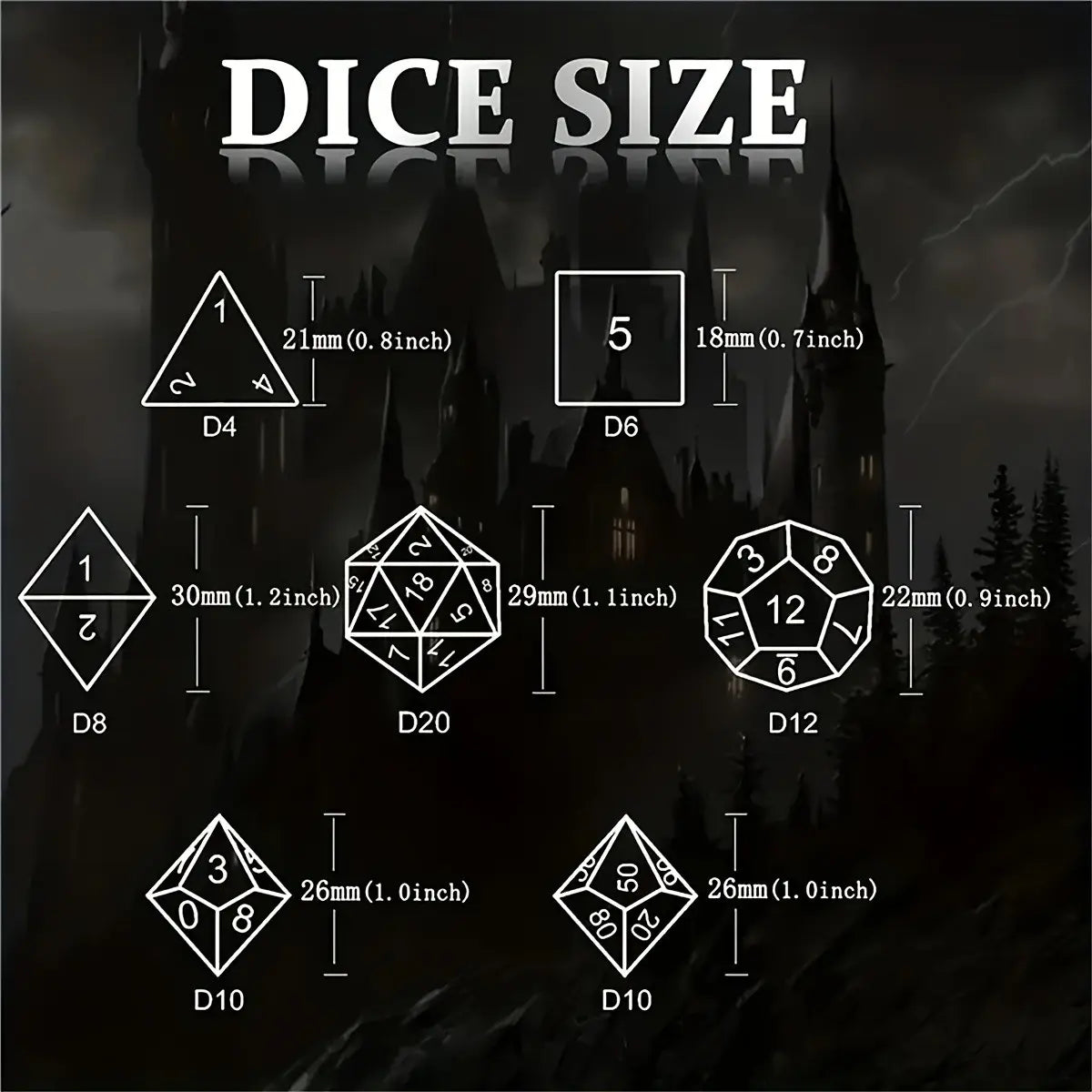 7-Piece Polyhedral Dice Set with Red and White Ball Cores [YQT:AS-261012-002:f9a2cfcb2089d6bf]