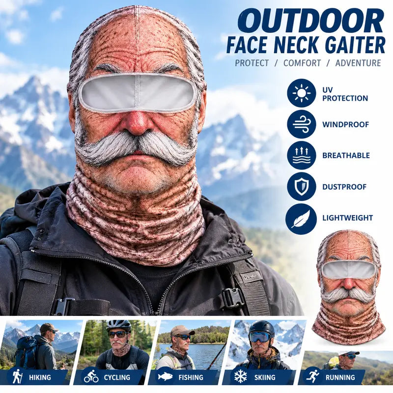 Funny Realistic Old Face Print Balaclava for Winter Skiing and Costume Parties [YQT:AS-261008-005:92edab8ec7a450ea]