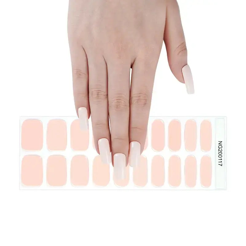 Semi-Cured Gel Nail Wraps in Solid Colors, Glitter and Patterned Designs [YQT:AS-261008-003:4883b5c5275b04bf]
