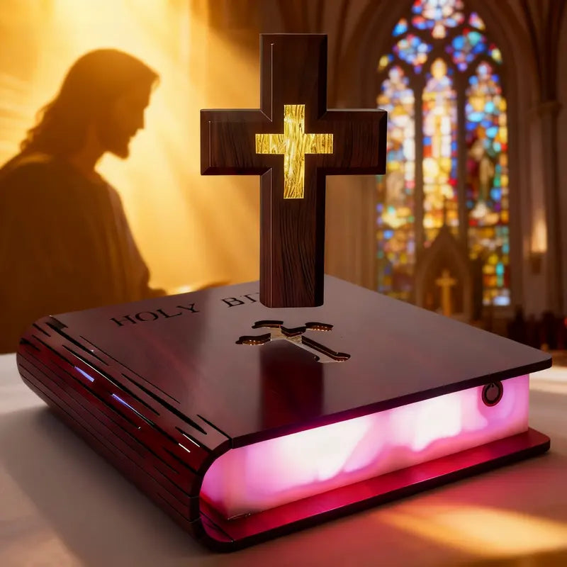 Floating Cross LED Decorative Light with Bible Style or Starry Base [YQT:AS-261004-010:bf2aeb6bcc1bdfa0]