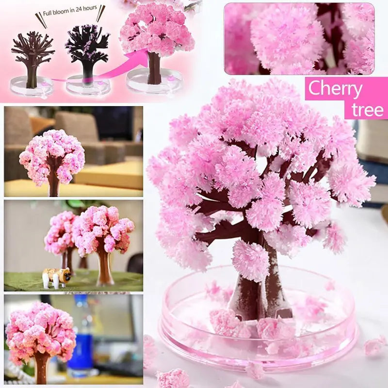 DIY Pink Cherry Blossom Crystal Growing Paper Tree for Desktop Display [YQT:AS-261008-001:93f663e8f951b1d1]