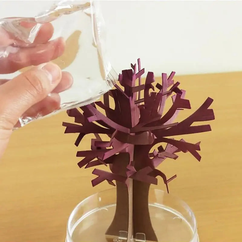 DIY Pink Cherry Blossom Crystal Growing Paper Tree for Desktop Display [YQT:AS-261008-001:cebcf7efff94c216]