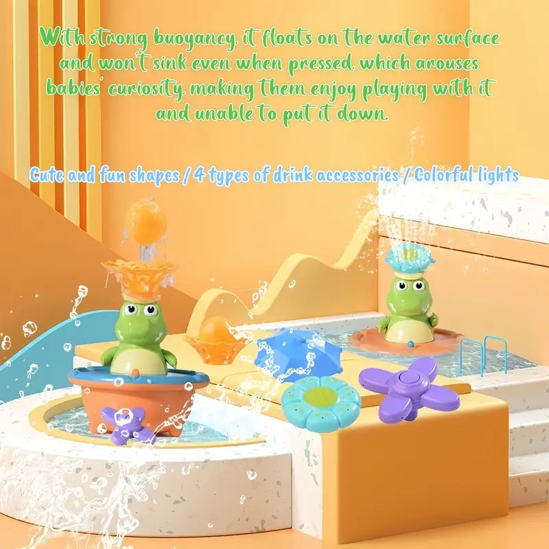 Floating Crocodile Bath Toy with Colorful Lights and Four Sprinkler Designs [YQT:AS-261008-008:a2d8ac97bf6ac247]