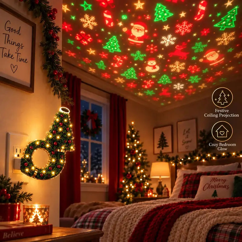 Christmas Tree and Wreath USB LED Projector Night Light with Holiday Patterns [YQT:AS-261004-003:1b479f532054f1a7]