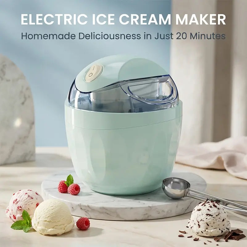 Mini Electric Ice Cream Maker with One-Touch Operation in Pastel Colors [YQT:AS-261004-001:58bfe2c4500dad20]