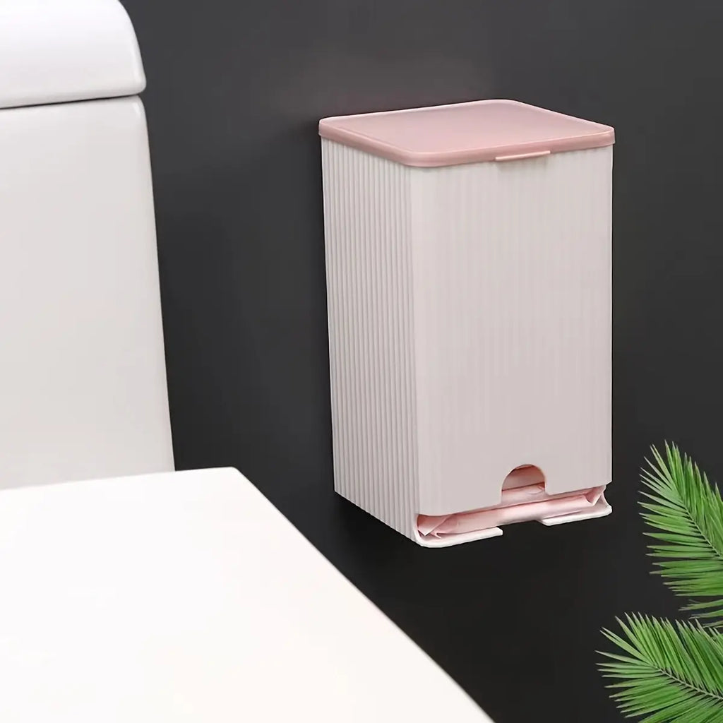 Wall-Mounted Sanitary Napkin Storage Box with Pastel Lid and Bottom Opening [YQT:AS-261008-006:5a43223b203be680]