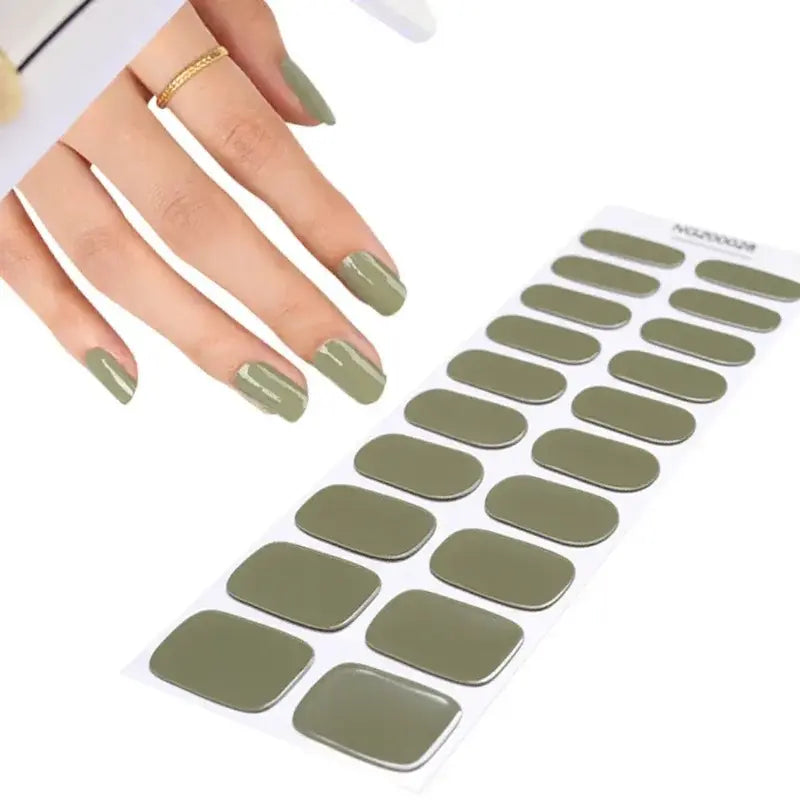 Semi-Cured Gel Nail Wraps in Solid Colors, Glitter and Patterned Designs [YQT:AS-261008-003:77a0bf03292d1e5c]