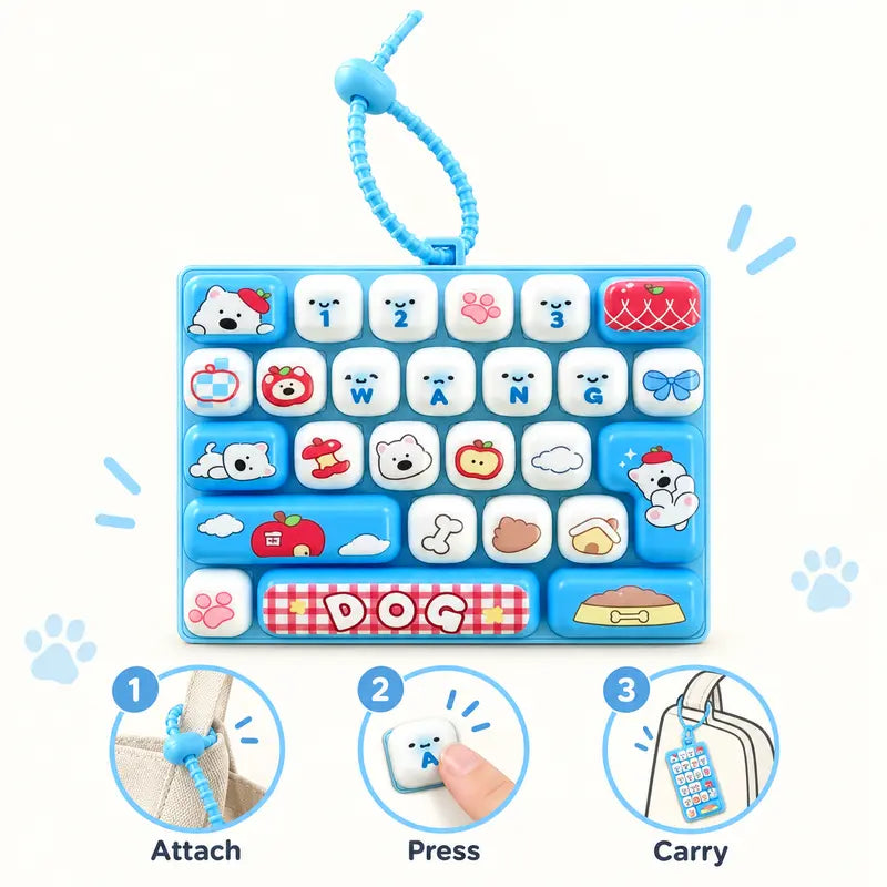 26-Key Mini Fidget Keyboard Keychain with Colorful Animal and Cartoon Designs [YQT:AS-261010-001:e8e9c770df79dd97]