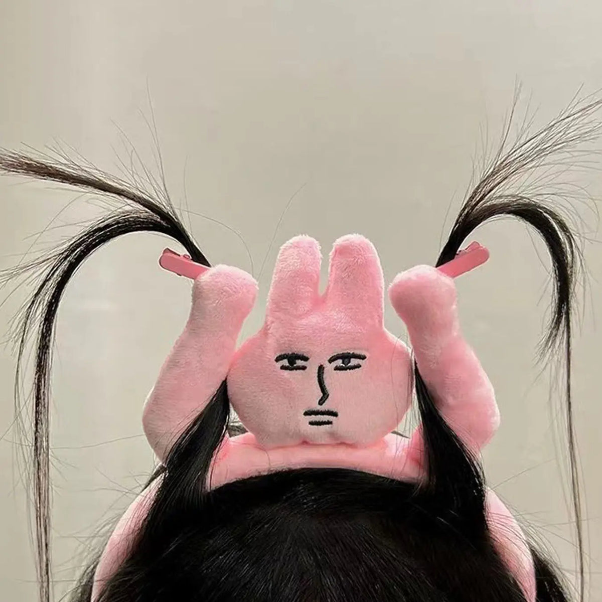 Cute Cartoon Mouse and Rabbit Plush Headbands with Decorative Hair Clips [YQT:AS-261011-001:37d119a414ce8847]