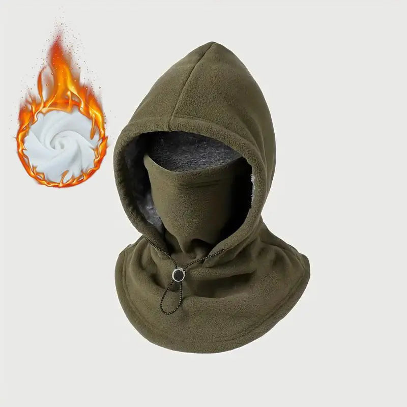 Two Piece Hooded Face Mask and Neck Cover Set with Adjustable Drawstrings [YQT:AS-261009-001:d2a320f8e0fd8e0c]