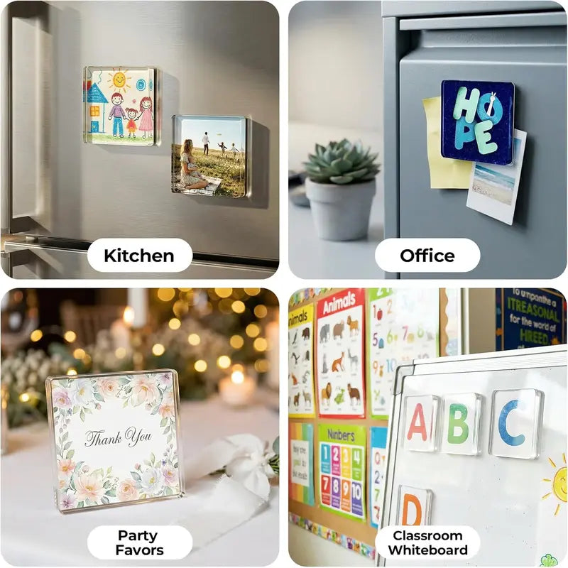Clear Acrylic DIY Magnetic Photo Frames for Photos, Drawings and Crafts [YQT:AS-261006-007:8944a61bcd4358b1]