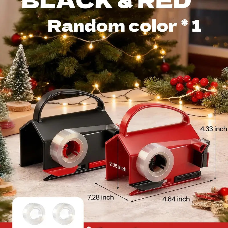 Dual Use Wrapping Paper Cutter and Tape Dispenser with Carry Handle [YQT:AS-261004-005:473bbb04b71f10c2]