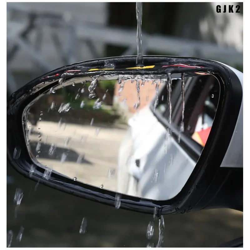 Car Side Mirror Rain Visor with Decorative Graphics and Stripe Accents [YQT:AS-261006-008:2d4c820c3ca1db50]