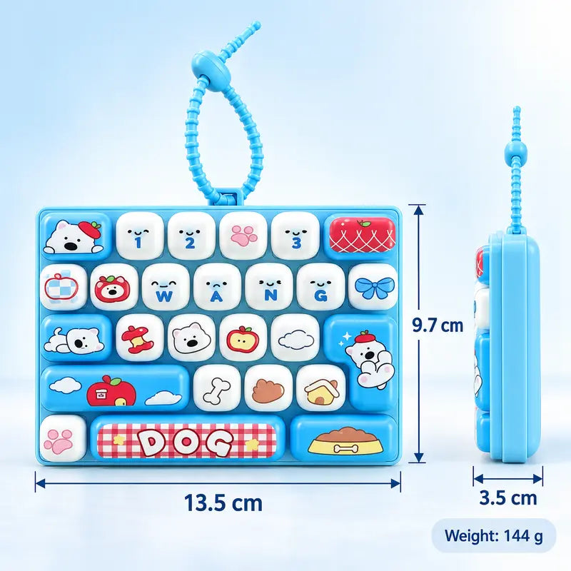 26-Key Mini Fidget Keyboard Keychain with Colorful Animal and Cartoon Designs [YQT:AS-261010-001:541ca77e057a5166]