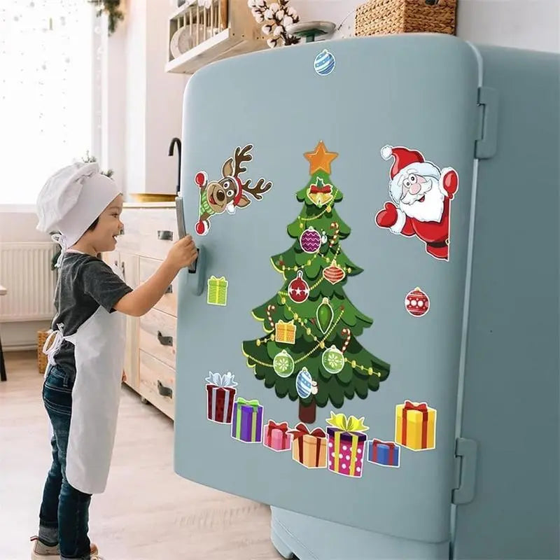 Christmas Refrigerator Magnets with Santa, Reindeer, Ornaments and Gift Designs [YQT:AS-261009-003:b656981127c07a75]