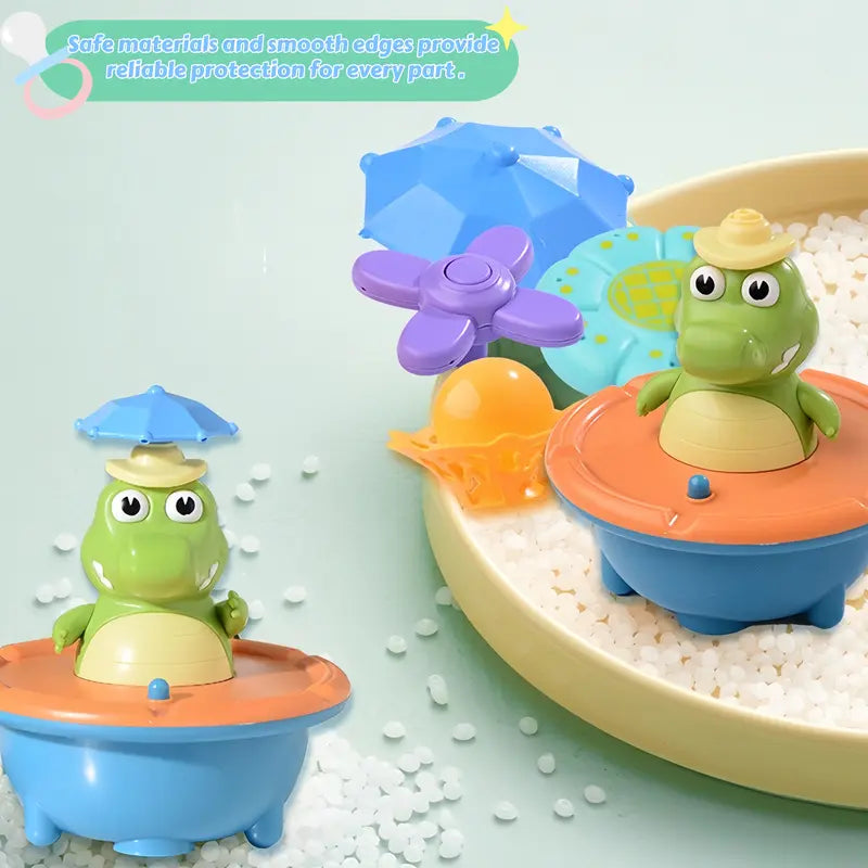 Floating Crocodile Bath Toy with Colorful Lights and Four Sprinkler Designs [YQT:AS-261008-008:6459d5099da929b2]