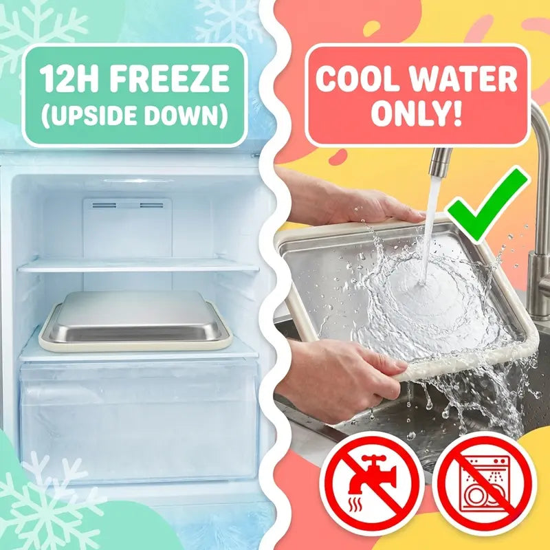White Rolled Ice Cream Maker Tray with Two Scrapers for DIY Frozen Treats [YQT:AS-261004-004:16b85b3ca2afda59]