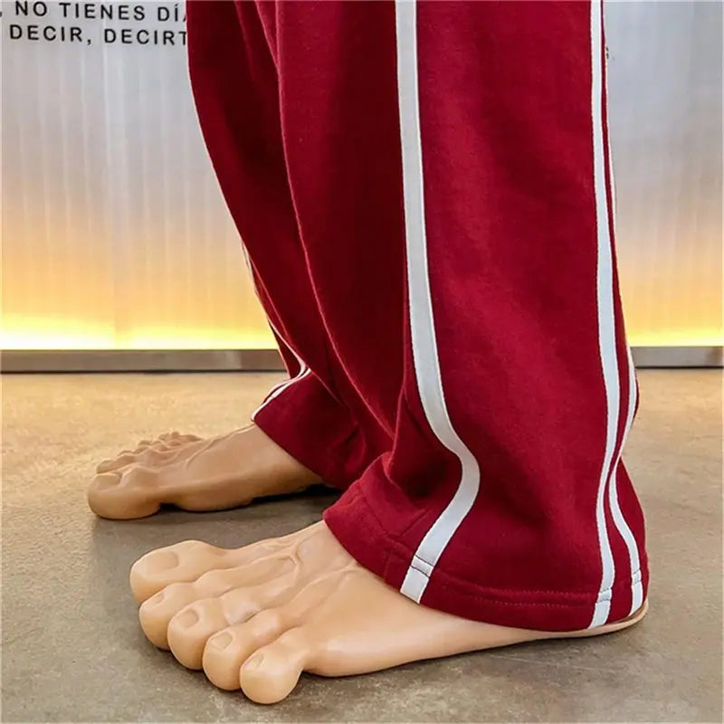 Novelty Foot Shaped Slide Sandals with Sculpted Toes and Vein Details [YQT:AS-261012-001:3a18120b2b995d87]