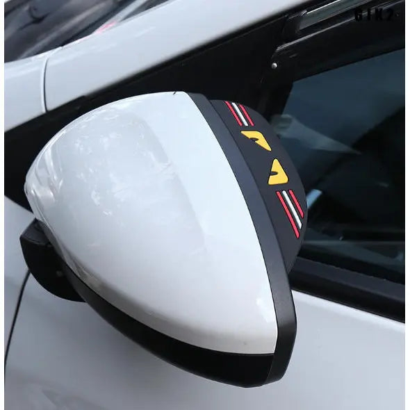 Car Side Mirror Rain Visor with Decorative Graphics and Stripe Accents [YQT:AS-261006-008:cd7e07dfd593eb93]