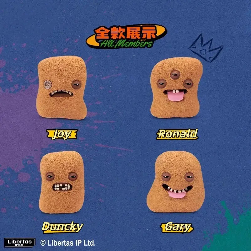 Chicken Nugget Monster Plush Toy with Quirky Faces and Toothy Grins [YQT:AS-261006-005:71184c8d6467908c]