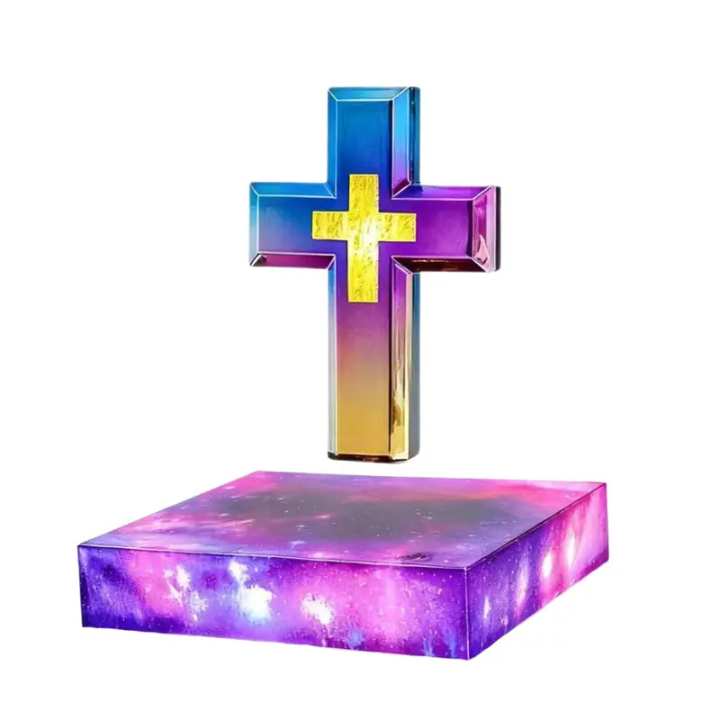 Floating Cross LED Decorative Light with Bible Style or Starry Base [YQT:AS-261004-010:430373330b9cd9a9]