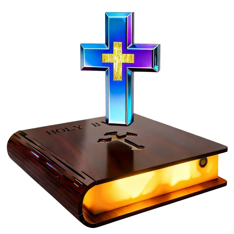 Floating Cross LED Decorative Light with Bible Style or Starry Base [YQT:AS-261004-010:1b8ca680ad402d6d]