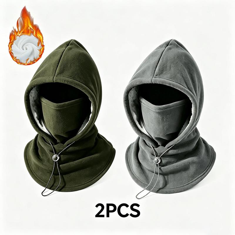 Two Piece Hooded Face Mask and Neck Cover Set with Adjustable Drawstrings [YQT:AS-261009-001:0ce0fec8780a4822]