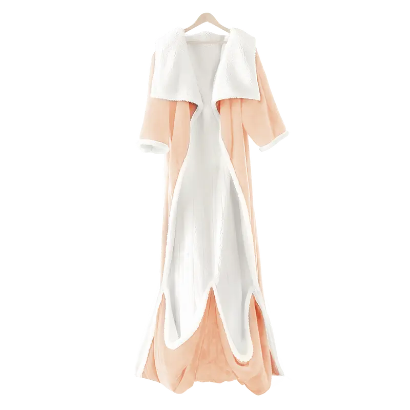 Wearable Heated Blanket Robe with Sleeves, Pockets and Soft White Lining [YQT:AS-261004-007:87c8a421f419ffa5]