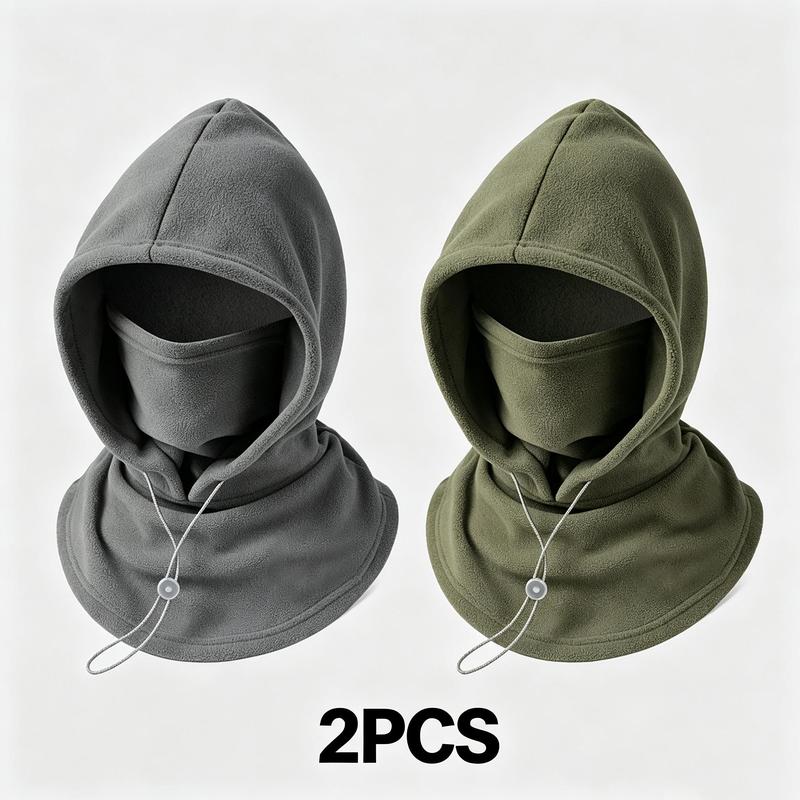 Two Piece Hooded Face Mask and Neck Cover Set with Adjustable Drawstrings [YQT:AS-261009-001:8bd7d3bd196e9fef]