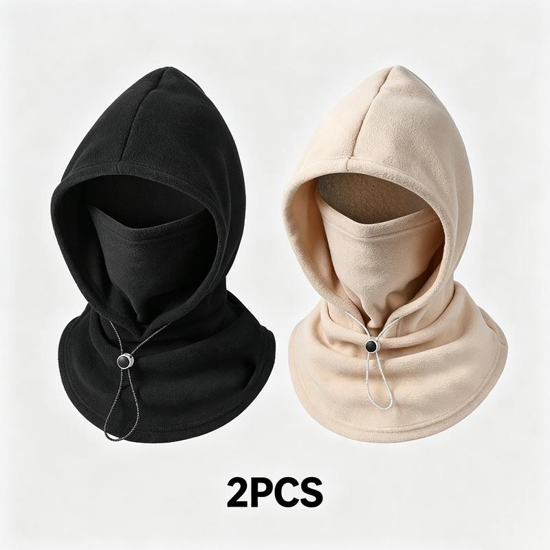 Two Piece Hooded Face Mask and Neck Cover Set with Adjustable Drawstrings [YQT:AS-261009-001:a7d88af078506348]