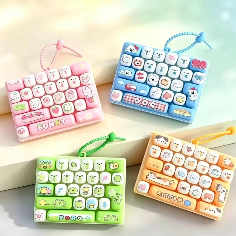 26-Key Mini Fidget Keyboard Keychain with Colorful Animal and Cartoon Designs [YQT:AS-261010-001:7a8e8326d644d885]